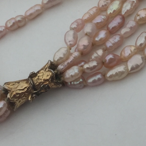 VINTAGE Genuine Pearl & Sterling Silver Bracelet - Picture 4 of 6